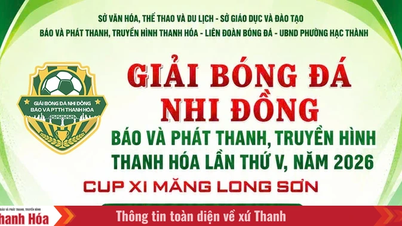 Resultat av lottningen för den 5:e Thanh Hoa Newspaper and Radio & Television Cup-turneringen för barn i fotboll, 2026 - Long Son Cement Cup