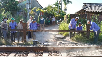 Quang Ngai menutup lintasan berbahaya tanpa kebenaran merentasi landasan kereta api Utara-Selatan.