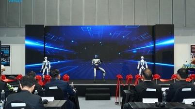 Dansande robotar uppmärksammades på den internationella utställningen om precisionsmekanik och tillverkning i Ho Chi Minh-staden.