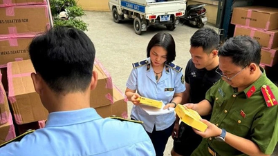 Hanoi pazar yönetimi yetkilileri 57.000 adet sahte BANOBAGI marka yüz maskesi ele geçirdi.