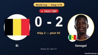 Bélgica x Senegal ao vivo: Senegal amplia sua vantagem.