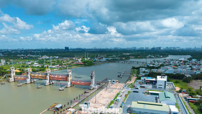 ณ สถานที่ก่อสร้างโครงการขนาดใหญ่ มูลค่า 10 ล้านล้านดอง เพื่อต่อสู้กับอุทกภัยในนครโฮจิมินห์