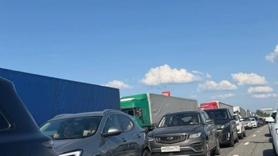 פקקי תנועה נמשכו שעות בגבול רוסיה-בלארוס.