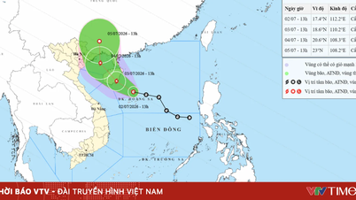 Tropical depression maintains its direction of movement, heavy rain in Northeast Vietnam and Thanh Hoa.