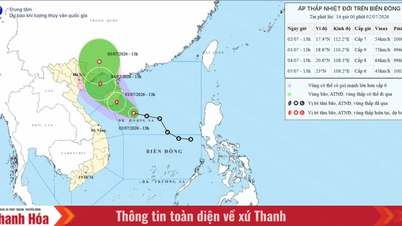 Une dépression tropicale devrait se transformer en tempête ; de fortes pluies sont attendues à Thanh Hoa à partir de la nuit du 3 juillet.