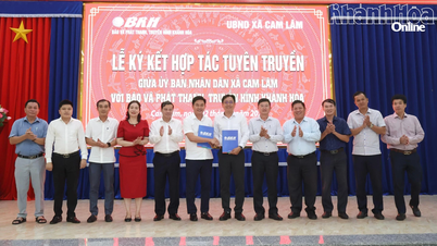 Zeitungen sowie Radio und Fernsehen der Provinz Khanh Hoa unterzeichnen Kooperationsabkommen für Propagandazwecke mit der Gemeinde Cam Lam.