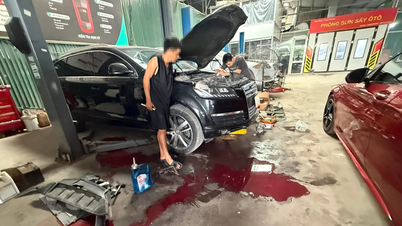 自動車修理工場からの環境汚染リスク。