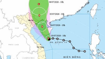 Taifun Nr. 1 könnte starke Winde entlang der Küste von Quang Ninh - Hung Yen und Gewitter verursachen, die Fischerboote in Co To zum Sinken bringen könnten.