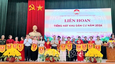 Gesangsfestival im Wohngebiet der Gemeinde Hoang Hoa Tham