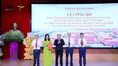 Quang Ninh은 Nguyen Van Cu 간부 훈련 학교로 이름을 변경했습니다.