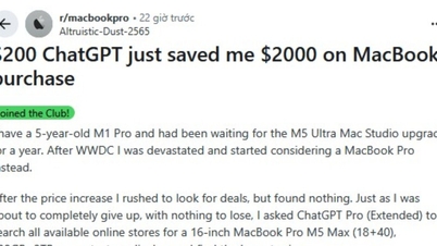 ابحث عن جهاز MacBook Pro M5 Max بسعر أقل بأكثر من 2000 دولار بفضل ChatGPT Pro: عندما يصبح الذكاء الاصطناعي مساعد تسوق قوي.