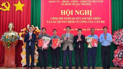 Komune Dinh Trang Thuong di provinsi Lam Dong menunjuk kepala desa sementara setelah penggabungan dan reorganisasi desa berhasil.