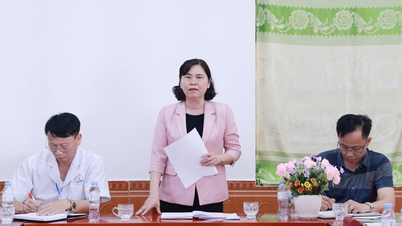 A Sra. Tran Thi Hang, Vice-Presidente Permanente do Conselho Popular da Província de Bac Ninh, participou da reunião da célula partidária do Posto de Saúde de Tien Luc.