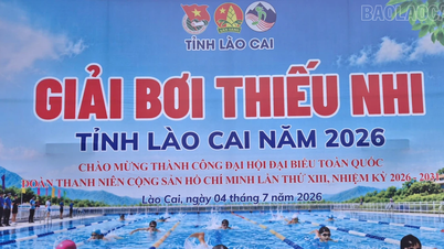 Lao Cai Eyaleti 2026 Çocuk Yüzme Yarışması Heyecanı