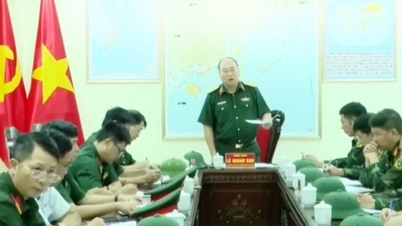 Timbalan Ketua Staf Am Tentera Rakyat Vietnam memeriksa usaha pencegahan dan kawalan ribut berkaitan Taufan No. 1 di Quang Ninh.