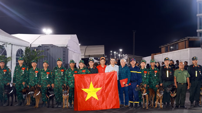 Presiden sementara Venezuela menganugerahkan medali kepada seekor anjing militer Vietnam.