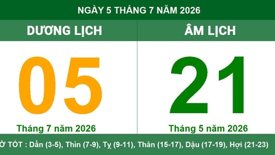 2026년 7월 5일 음력 달력: 길한 시간과 중요 사항을 확인하여 행운을 잡으세요.