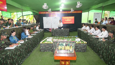 An Giang menamatkan latihan tempur di komune Tan Hiep dalam zon pertahanan.