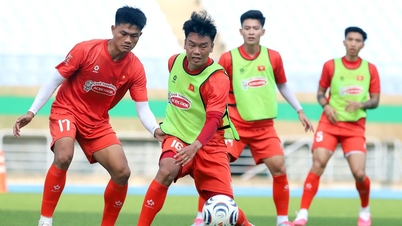Vietnamský národní tým prochází rekapitulací svého kádru pro svůj první tréninkový zápas v Jižní Koreji.