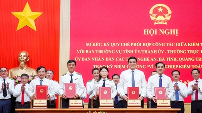 The State Audit Office signed a cooperation agreement with Nghe An, Ha Tinh, Quang Tri, and Hue provinces.
