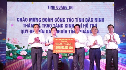 Die Provinz Bac Ninh spendet 1 Milliarde VND an den Dank- und Gedenkfonds der Provinz Quang Tri.
