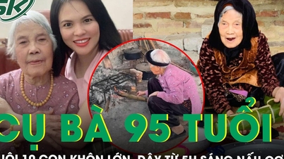 Walaupun telah membesarkan 10 orang anak hingga dewasa, nenek berusia 95 tahun itu masih bangun pada pukul 5 pagi untuk menyediakan makanan untuk seisi keluarga.