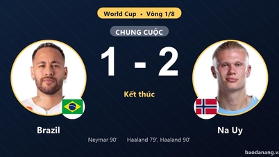 Brazílie 1-2 Norsko: Norsko vyhrává.