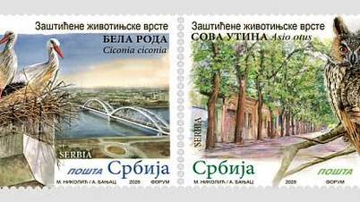 Bưu chính Serbia phát hành bộ tem về các loài động vật cần được bảo vệ