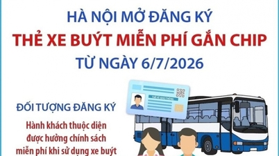 Mais comodidade com passes de ônibus gratuitos com chip embutido em Hanói.