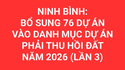 Ninh Binh: 76 projektów dodanych do listy projektów wymagających przejęcia gruntów w 2026 r. (po raz trzeci)