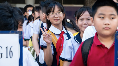How to check the survey results for 6th grade at Tran Dai Nghia High School.