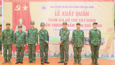 Pasukan Penjaga Perbatasan Cao Bang mendukung pembangunan Taman Kanak-kanak Coc Pang - Surat Kabar Online Cao Bang