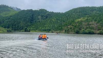 تلاش‌ها برای یافتن قربانیان حادثه غرق شدن در دریاچه خه بو، بخش چائو سون، در جریان است.