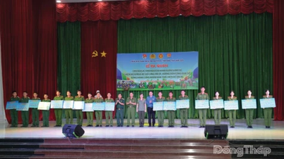 เปิดตัวแคมเปญเดินขบวนสีเขียวของกองกำลังติดอาวุธจังหวัดด่งทับ