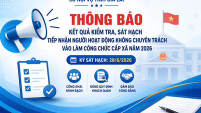 Le Département des affaires intérieures de la province de Gia Lai annonce les résultats de l'examen et de l'évaluation pour le recrutement de personnel non professionnel à des postes de fonctionnaires au niveau communal en 2026.