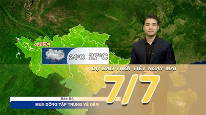 [Video] Weather forecast for tonight and tomorrow, July 7, 2026: Thunderstorms continue during the night and early morning in Northern and Central Vietnam.