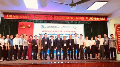 Universitatea de Industrie Quang Ninh inaugurează faza oficială a sondajului pentru evaluarea externă a 3 programe de formare.