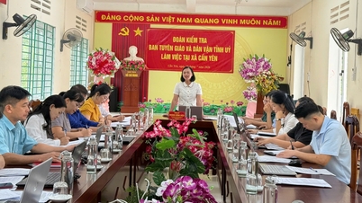 Đoàn kiểm tra Ban Tuyên giáo và Dân vận Tỉnh ủy làm việc với Đảng ủy xã Cần Yên và xã Yên Thổ