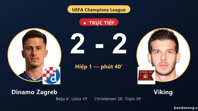 LIVE Dinamo Zagreb vs Viking: Second half begins, draw 2-2