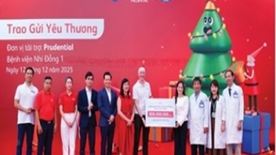 Prudential donerte 2600 julegaver til barnepasienter i Ho Chi Minh-byen og Hanoi.