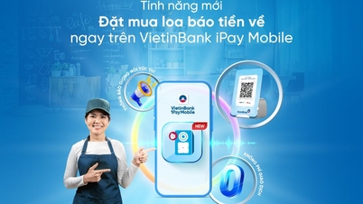 Sentado en la tienda, configurando fácilmente los altavoces: una nueva función de VietinBank iPay.