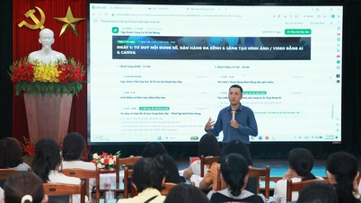 Ruim 120 vrouwelijke eigenaren van kleine bedrijven in de wijk Thanh Khe leren hoe ze met behulp van digitale tools kunnen verkopen.