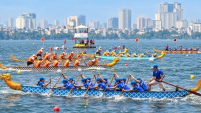 Cerca de 900 atletas participaron en las competiciones de botes dragón y SUP (Supple Paddle Surf) en West Lake.