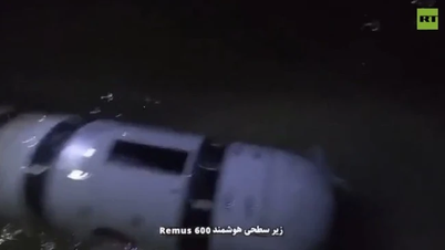 Irán difunde un vídeo de la incautación de un segundo submarino estadounidense en Ormuz.