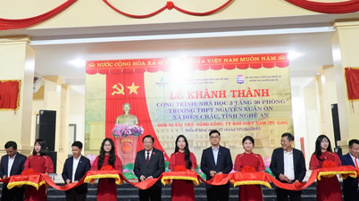 อาคารเรียนมูลค่า 47 พันล้านดองเวียดนาม ได้รับการเปิดใช้งานอย่างเป็นทางการในโรงเรียนแห่งหนึ่งในพื้นที่ชายฝั่งทะเลของจังหวัดเหงะอาน