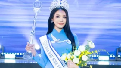 Die Schönheitskönigin aus der Provinz Phu Tho wurde zur Miss Student Peace Vietnam 2025 gekrönt.