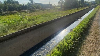 Das Wasser in den Bewässerungskanälen TN 17–19 hat sich aufgrund von stehendem Wasser und der Einleitung von häuslichem Abwasser durch die Anwohner verfärbt.