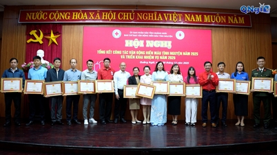 จังหวัดกวางงายบรรลุเป้าหมายการบริจาคโลหิตโดยสมัครใจประจำปี 2025 แล้ว