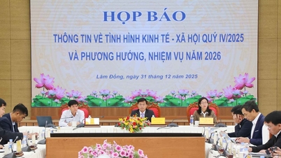 La province de Lam Dong tient une conférence de presse sur le développement socio-économique en 2025 et les orientations et tâches pour 2026.