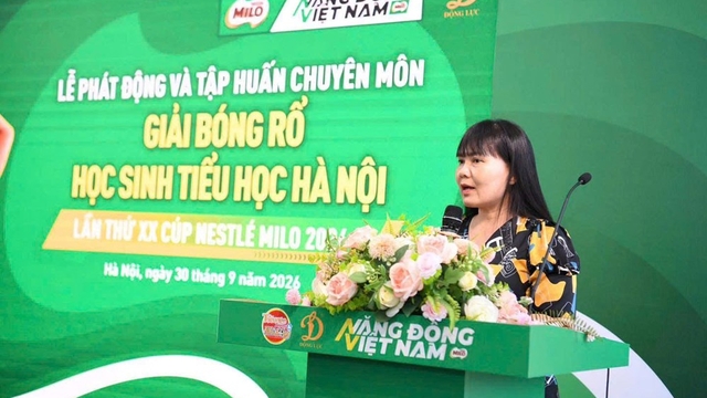 จัดการแข่งขันบาสเกตบอลสำหรับนักเรียนระดับประถมศึกษาในกรุงฮานอย